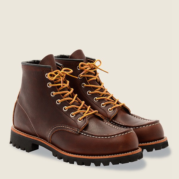 Heritage Støvler Herre - Red Wing Roughneck - 6-Inch Oil-Slick Læder - Mørkebrune - CSZPVB-932